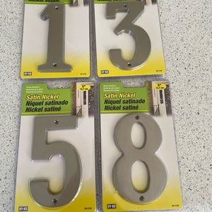Satin Nickel house numbers
